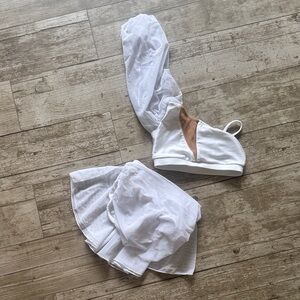 White and Tan Kids Dance Costume